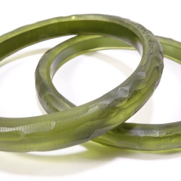 Pono  by Joan Goodman  Granite Elliptical Round Carved bangle Bracelet  NWOT 190 - Picture 13 of 16